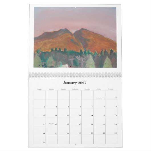 Mural Peintures de Mt.Diablo par le calendrier de Stan (Jan 2027)