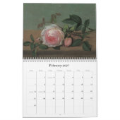 Mural Peintures florales de calendrier de beaux-arts (Feb 2027)