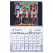 Mural Pembroke Welsh Corgi Corgi Calendrier des contes O (Jan 2026)