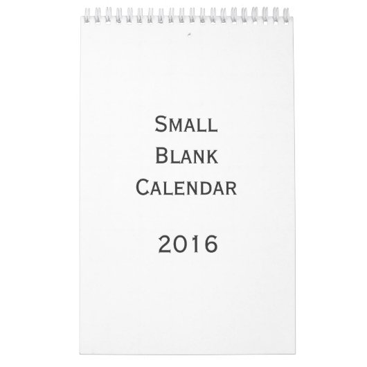Mural Petit Calendrier Blanc 2016 - Vous Pouvez Le Perso (Protection)