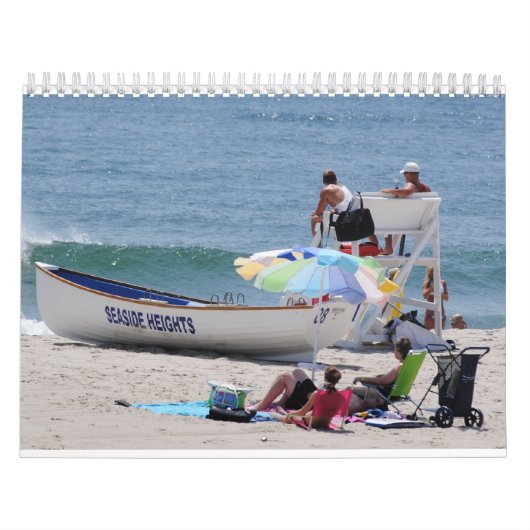 Mural Plage de tailles de bord de la mer et calendrier (Protection)