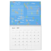 Mural Premier calendrier de bleu de l'année du bébé (Mar 2027)