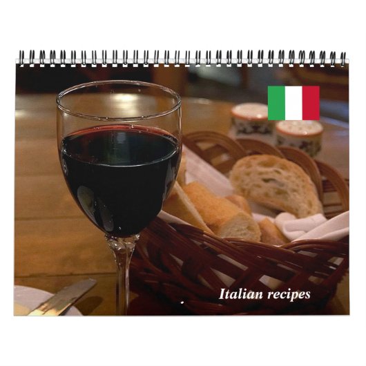 Mural Recettes italiennes Calendrier (Protection)