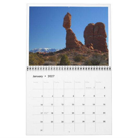 Mural Red Rock Country 2011 CALENDRIER (Jan 2027)