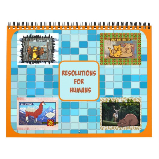 Mural Résolutions pour le calendrier humain (taille moye (Protection)