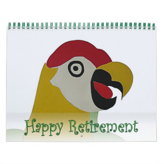 Mural Retraite 2016 Calendrier Parrot Head Art naïf