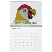 Mural Retraite 2016 Calendrier Parrot Head Art naïf (Jan 2026)