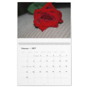 Mural ROSES de calendrier (Feb 2027)