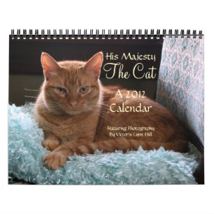 Mural Sa Majesté le calendrier du chat 2012
