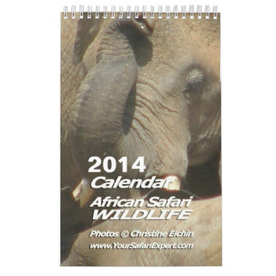 Mural Safari africain - page simple du calendrier 2014