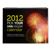 Mural Sélection 2012 votre propre calendrier de vacances (Protection)