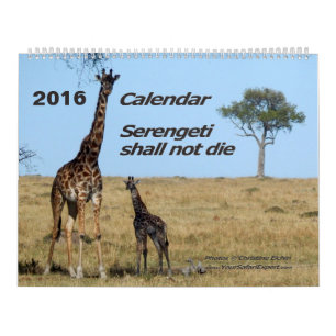 Mural Serengeti ne mourra pas page du calendrier 2