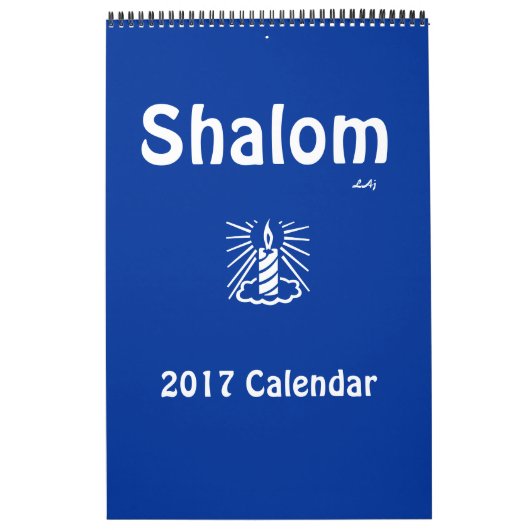 Mural Shalom 2017 Calendrier des bougies lumineuses bleu (Protection)