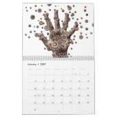 Mural Steampunk et calendrier de punk de vapeur (Jan 2027)