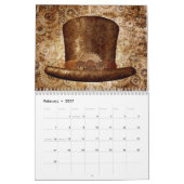 Mural Steampunk et calendrier de punk de vapeur (Feb 2027)