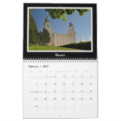 Mural Temples 2015 de l'Utah LDS calendrier de 15 mois (Feb 2027)