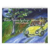Mural Terriers de Boston par le calendrier d'Angie 2011 (Protection)