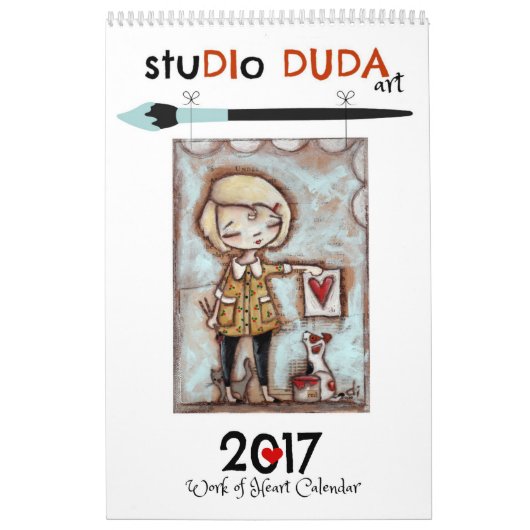 Mural Travail de StudioDudaArt 2017 de calendrier de (Protection)