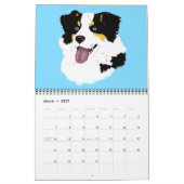 Mural Tri calendrier australien noir de collection de (Mar 2027)