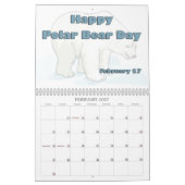 Mural Un calendrier des vacances 2011 de chaque jour (Feb 2027)