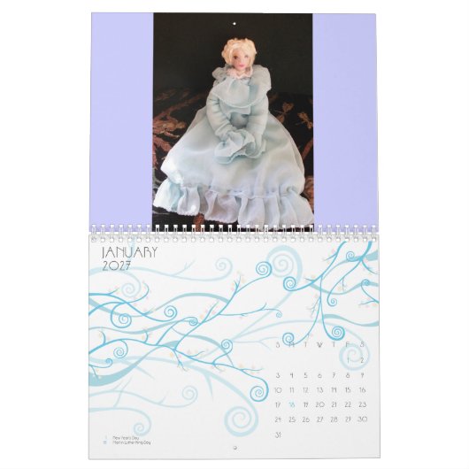 Mural Une année de calendrier de poupées (Jan 2027)