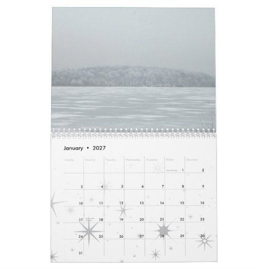 Mural Une année par le calendrier du lac 2013 (Jan 2027)