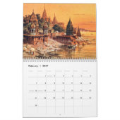 Mural Vieux calendrier de l'Inde (Feb 2027)