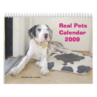 Mural Vrai calendrier des animaux familiers 2009
