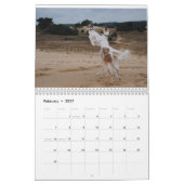 Mural Windhounds de soie dans le calendrier d'action (Feb 2027)