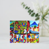 Murale folklorique maya Guatemala carte postale (Debout devant)