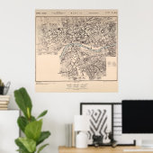  Murcia Spanje Map (1943) Poster (Thuiskantoor)