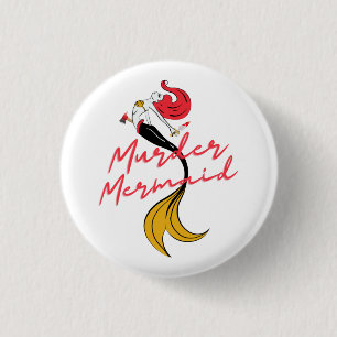 Murder Mermaid Pin Ronde Button 3,2 Cm