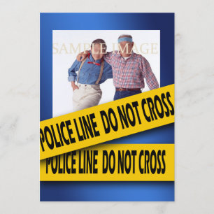 Murder mysterie blauwe verjaardag kaart