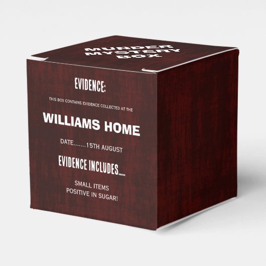 Murder Mystery Bedankdoosjes (Voorkant Zijde)