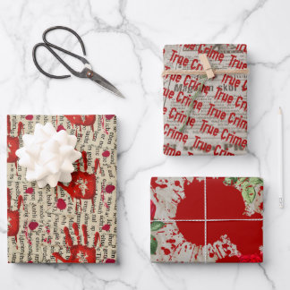 Murder mystery crime fan cold case bloody inpakpapier vel