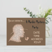 Murder Mystery detectiverparty Kaart (Staand voorkant)