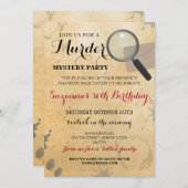 Murder Mystery Dinner Party-clusters uitnodigen Kaart (Voorkant / Achterkant)