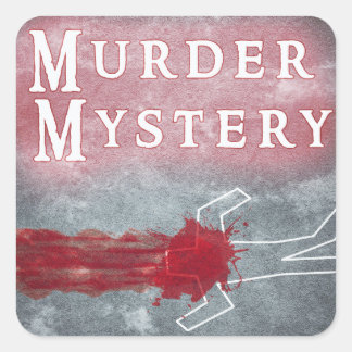 Murder Mystery Genre Square Book Hoesje Sticker