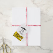 Murder Mystery Party met Yellow Crime Scene Tapes Cadeaulabel (Met Touw)