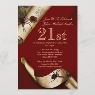 Murder mystery red whodunnit kaart