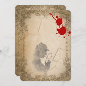 Murder Mystery roept Sjabloon op Kaart (Voorkant / Achterkant)