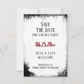 Murder Mystery Save The Date Party (Achterkant)