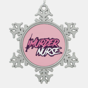 Murder Nurse Snowflake Ornament