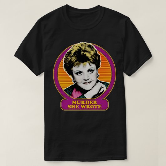 Murder She Wrote 80s Retro TV Design T-shirt (Design voorkant)
