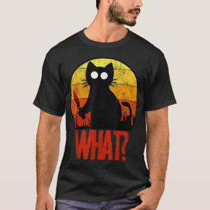 Murderous Black Psycho Cute Cat What Knife Christm T-shirt