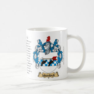 Murdock Family Coat of Arms (Crest) met inbegrip v Koffiemok