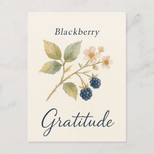 Mûre — Carte postale de gratitude (Devant)