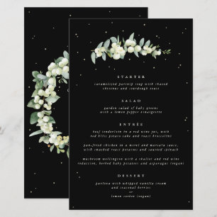 Mûre de Black + Eucalyptus Menu de mariage à 4 pla