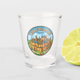 Muren van Carcassonne Frankrijk Shot Glas