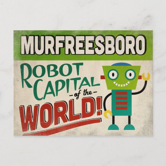 Murfreesboro Tennessee Robot - Funny  Briefkaart (Voorkant)